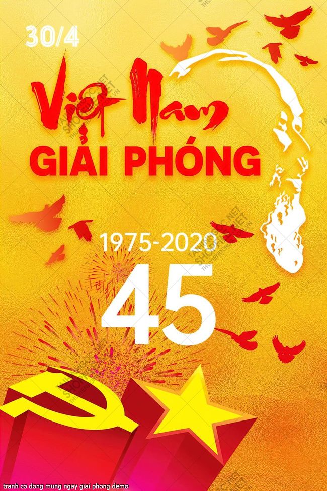 tranh co dong mung ngay giai phong